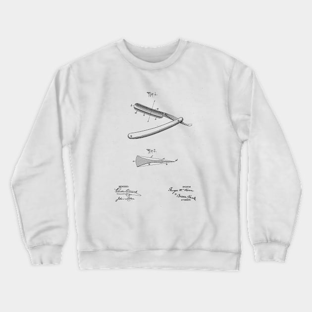 Shaver VINTAGE PATENT DRAWING Crewneck Sweatshirt by skstring